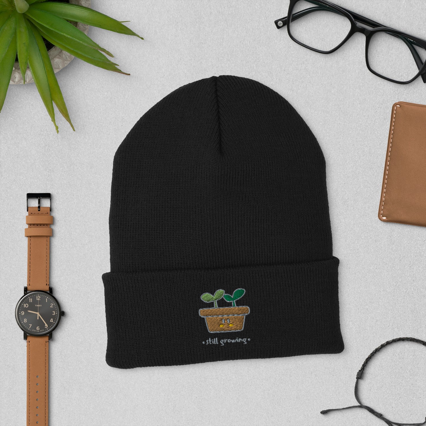 Umgeschlagene Beanie "STILL GROWING"