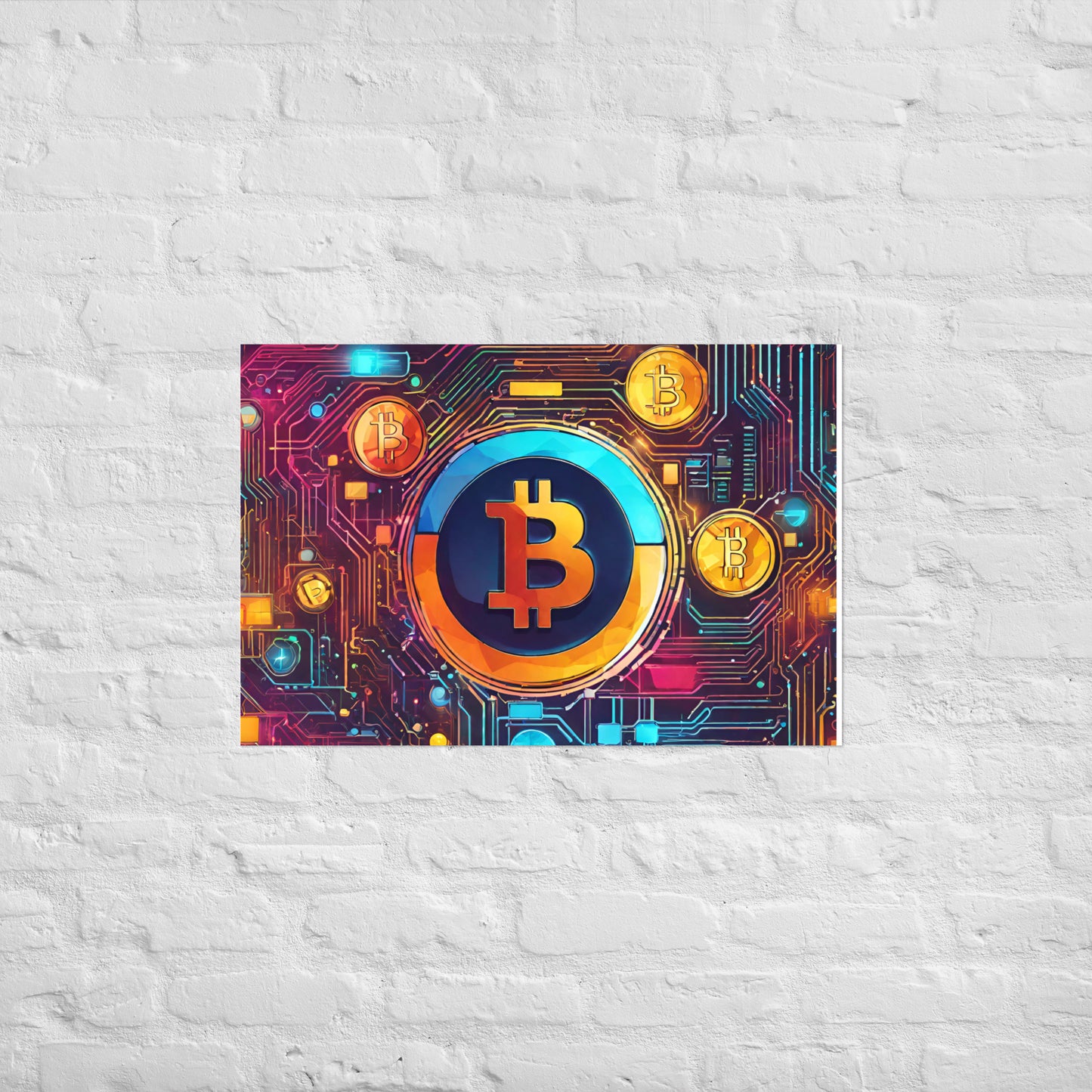 Wandbild BITCOIN im Comic-Stil