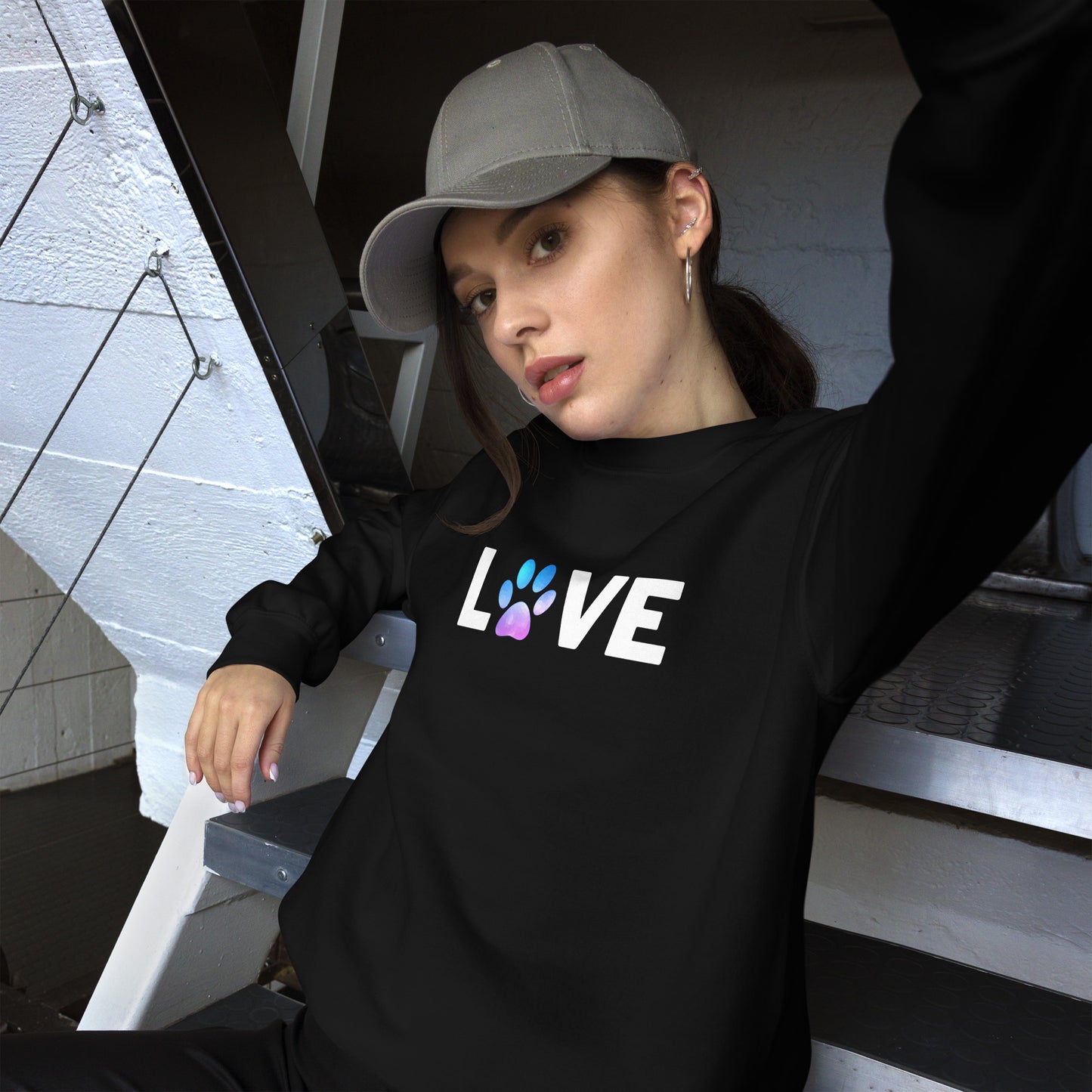 Pullover "Dog Love" Letter