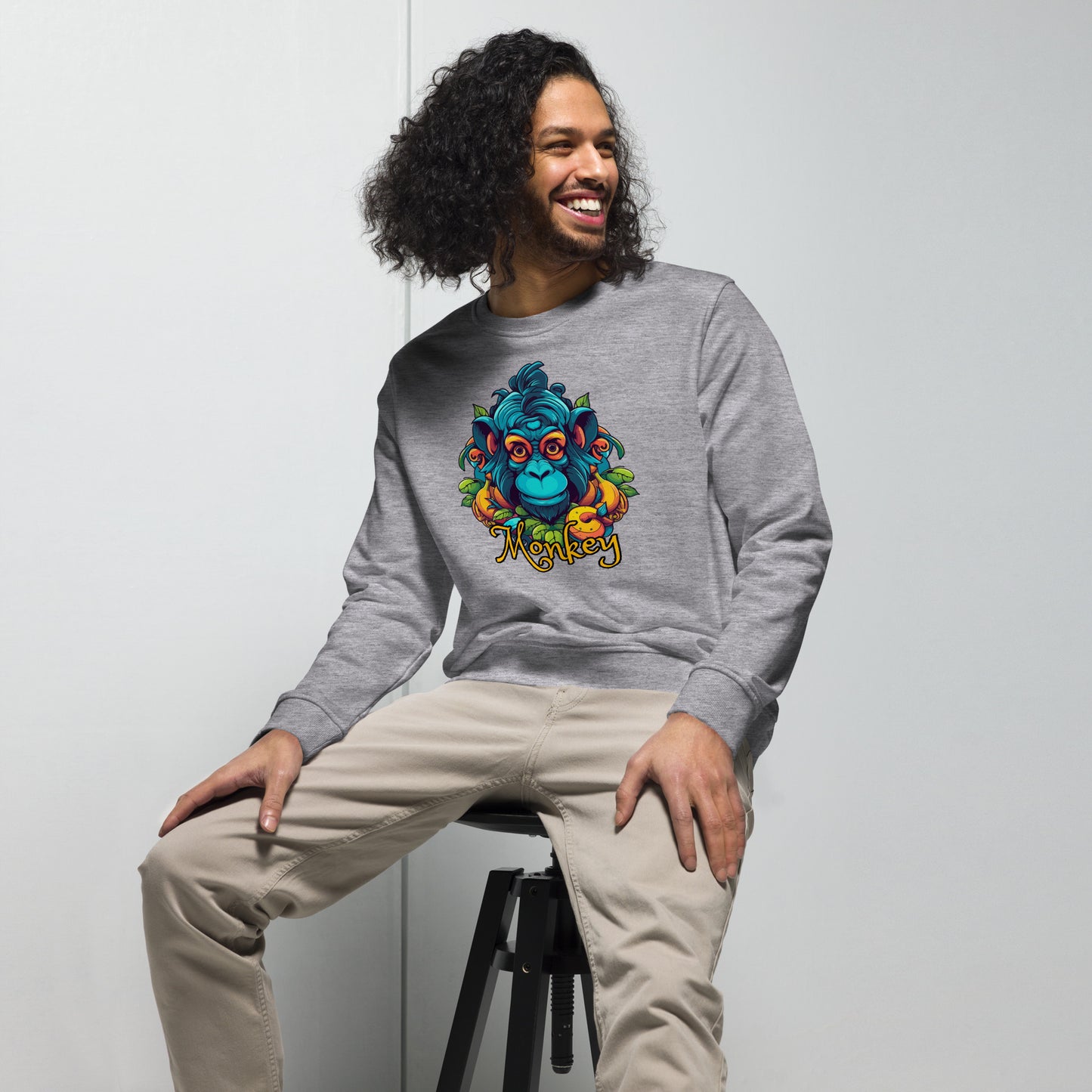 Herren Bio-Pullover Monkey