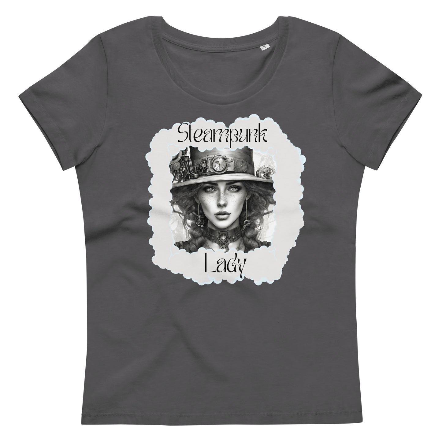 Enganliegendes Öko-T-Shirt für Damen " Steampunk Lady"