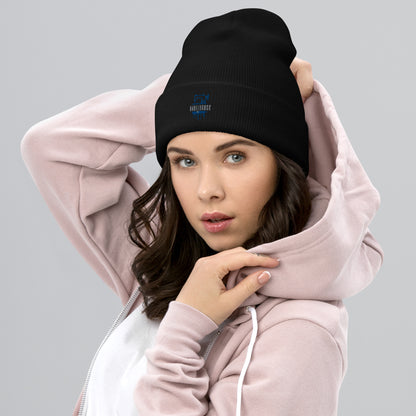 Umgeschlagene Beanie "NADELDRUCK"